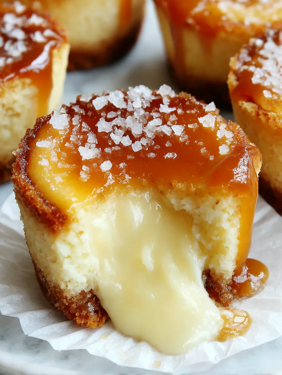 A close up of a vanilla bean crème brûlée cheesecake cupcake.