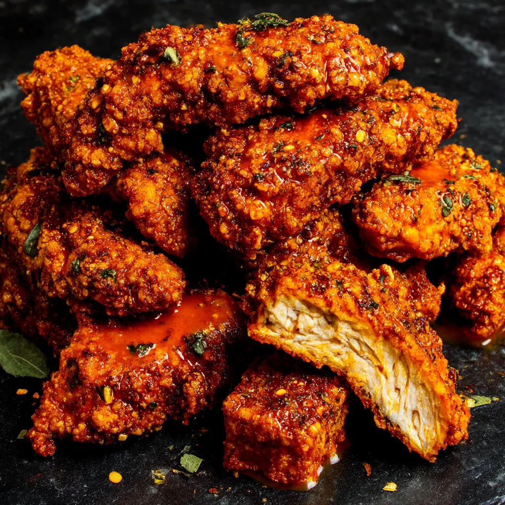 Crispy Buffalo Chicken Tenders.