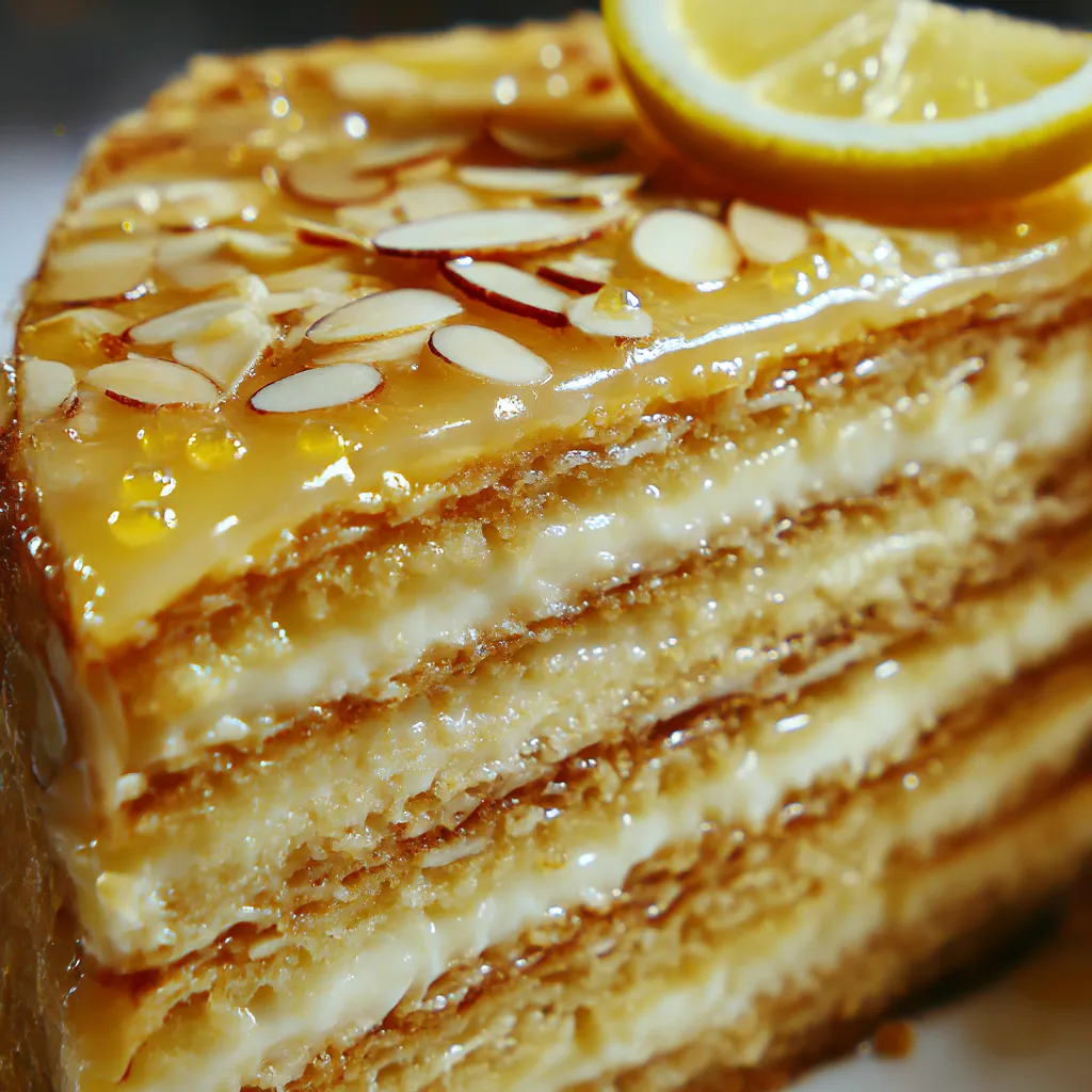 A slice of a German Bienenstich cake.
