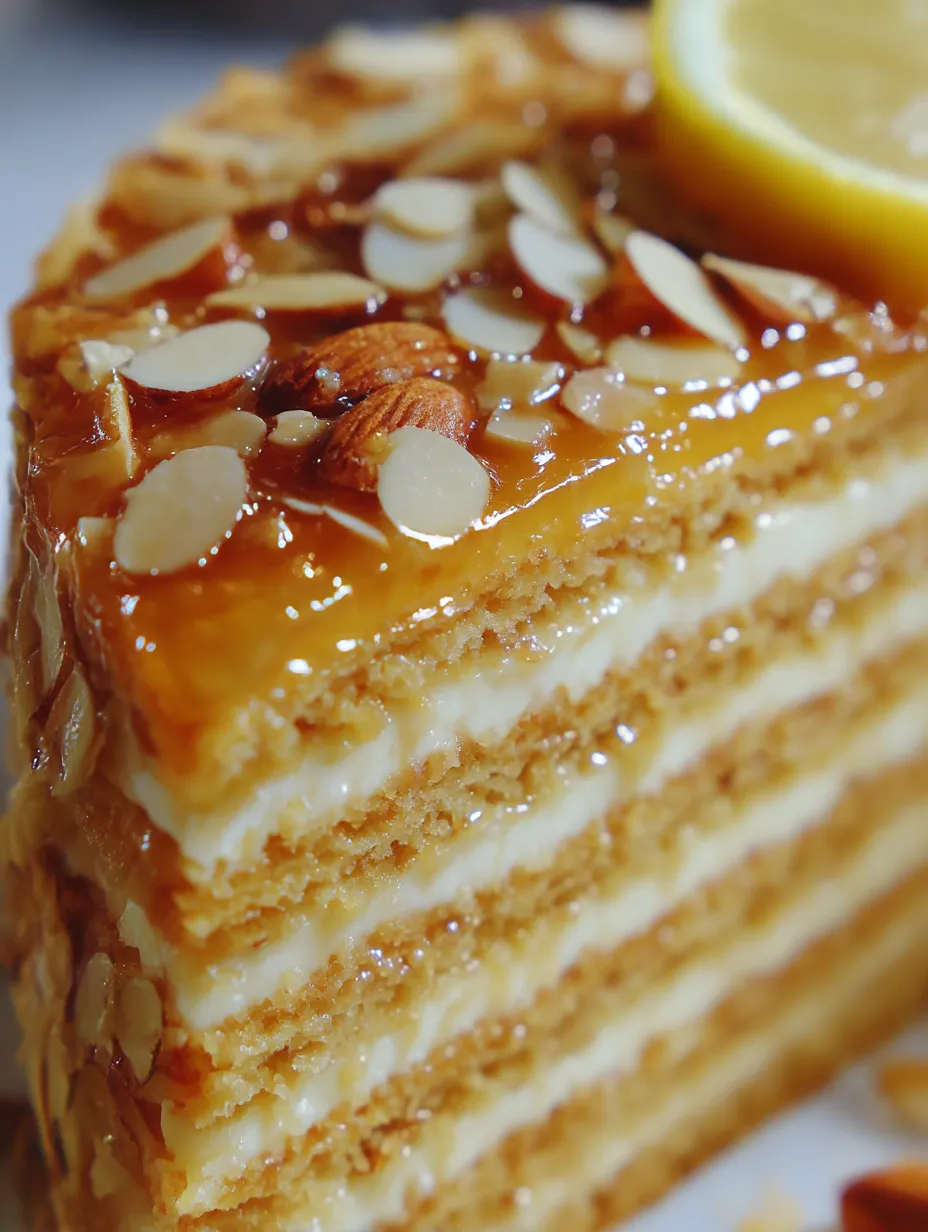 A slice of a German Bienenstich cake.