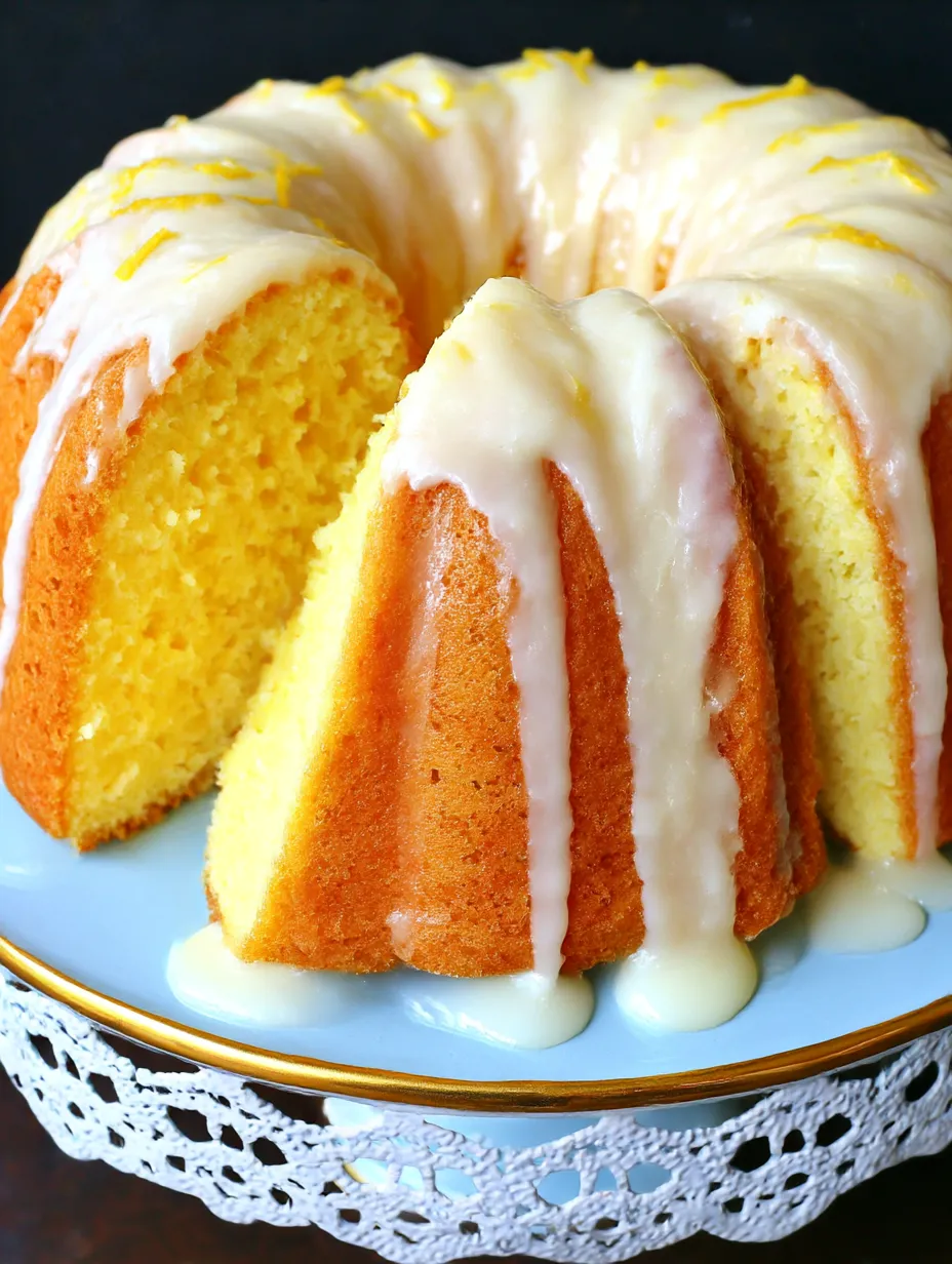 A slice of delicious lemon cake.