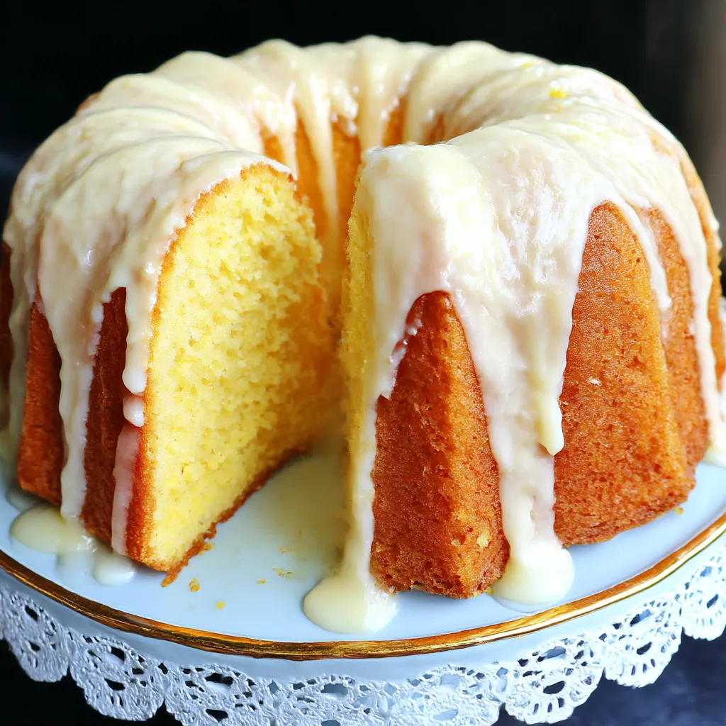 A slice of delicious lemon cake.