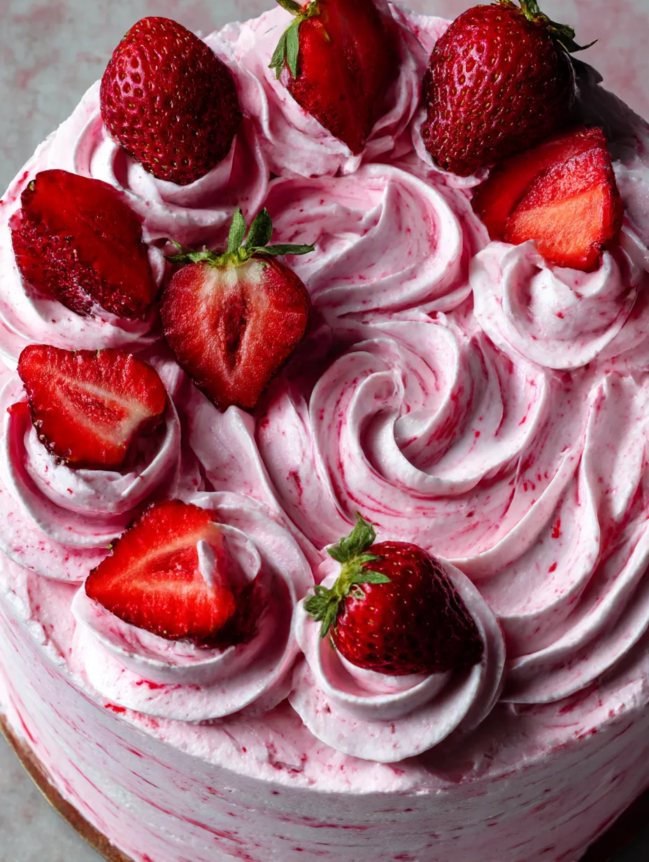 A cake with strawberries on top.