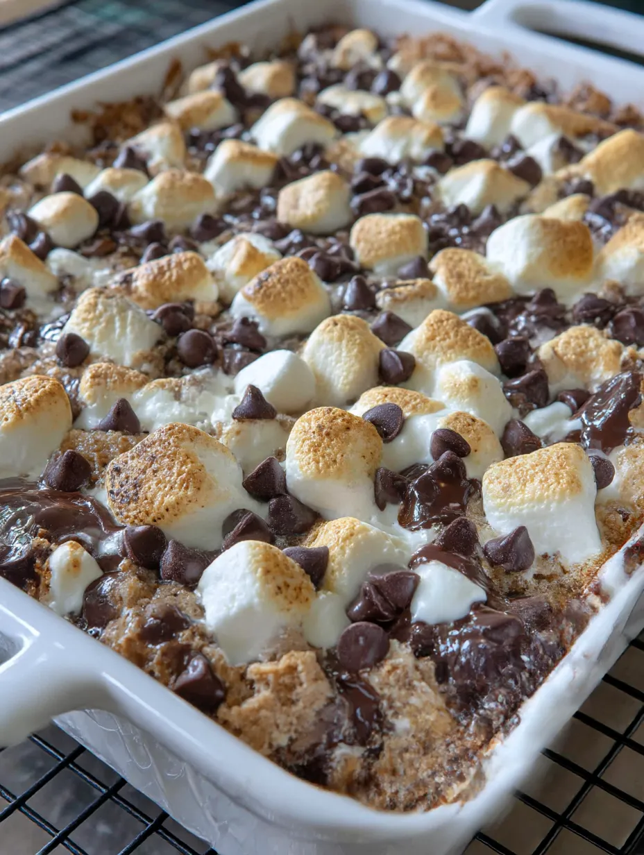 A delicious dessert made with marshmallows and chocolate chips.