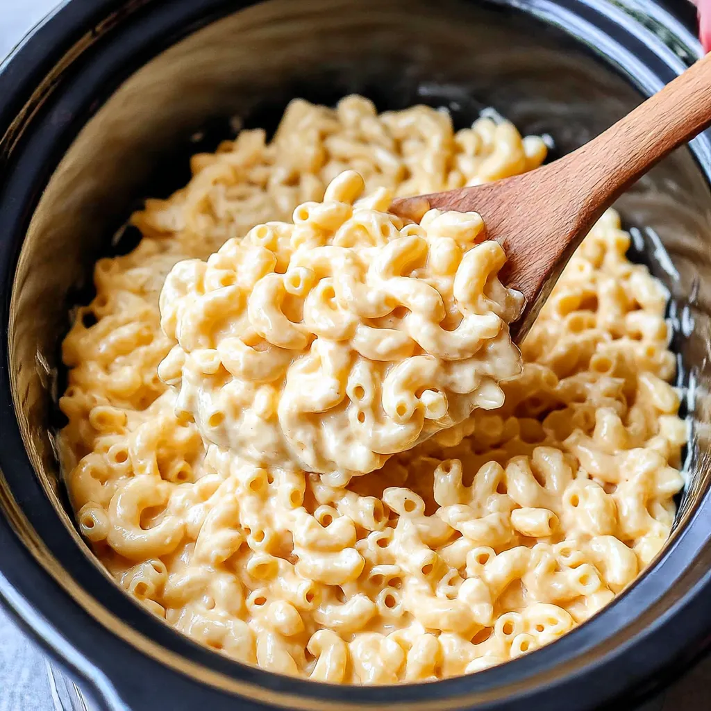 A wooden spoon is in a bowl of mac and cheese.